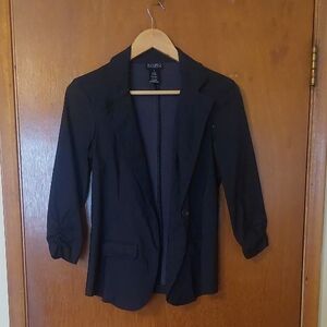 Soho 3/4 Sleeve Black Blazer